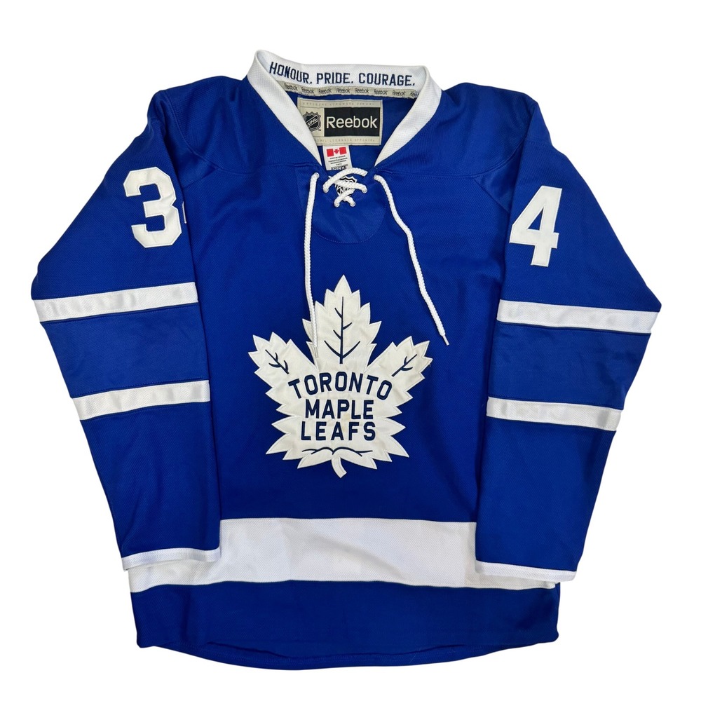 Reebok NHL Toronto Maple Leafs Auston Matthews 34 Jersey Mens 46 Blue Stitched